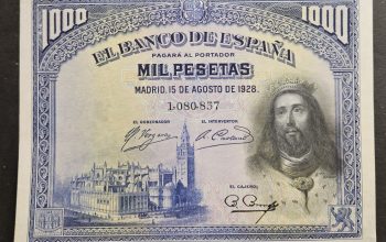 🇪🇸 Испания 1000 песет 1928 года.