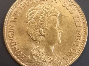Монета 🇳🇱 Нидерланды 10 гульденов 1913г.