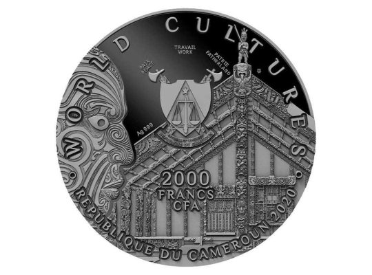 Монета 🇨🇲 Камерун, 2000 франков 2020 год. «Культура маори — Хака»