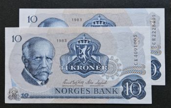 🇳🇴 10 крон 1983 года. Норвегия. 2 шт.