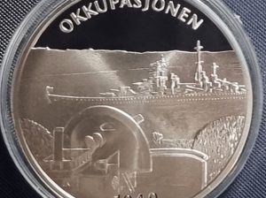 Норвегия 🇳🇴 Монетовидный жетон 2005г. Линкор Бисмарк 1940 г.