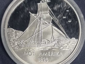 Норвегия 🇳🇴 Монетовидный жетон: Иммиграция в Америку